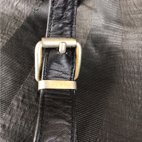 Fendi Black Leather Black Leather/Coated Canvas Vintage Bag - Picture 8 of 12